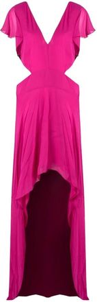 Patrizia Pepe Asymmetrische Maxjurk - Dames - Jurken - Roze - Maat: M