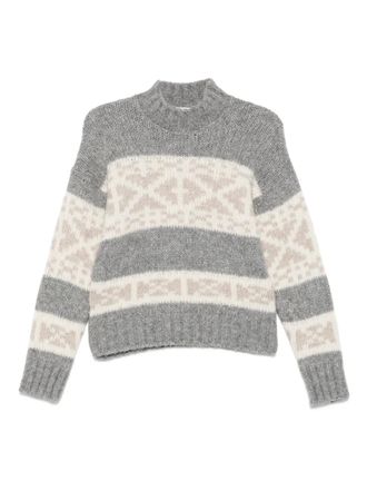 PESERICO snowflake-striped sweater - Grey