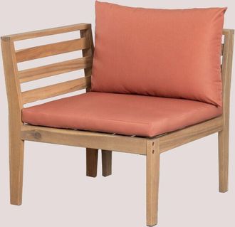 Sklum Sklum - M&oacute;dulo Esquinero Izquierdo Para Sof&aacute; Modular De Jard&iacute;n En Madera De Acacia Filips