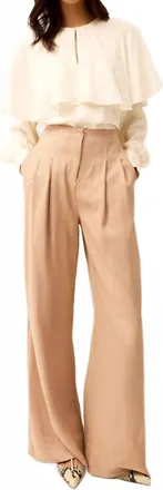 Marie Oliver Macbee Wide Leg Pants In Sesame