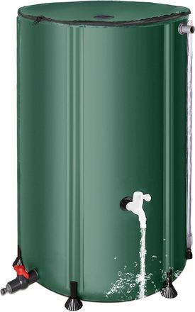 OEM Barriles Para Recoger Agua De Lluvia De Canalones - Sistema Plegable De Recogida De Agua De Lluvia Con Filtro, Dos Grifos Y Kit De Rebosadero - 100 Li