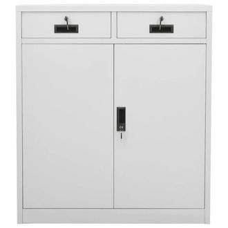 Berkfield Home Office Cabinet Light Grey 90x40x102 cm Steel | Size: 90 x 40 x 102 cm