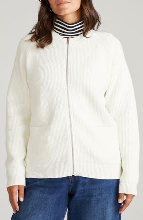 Universal Standard Vicki Zip-Up Cardigan in Cream Ivory at Nordstrom