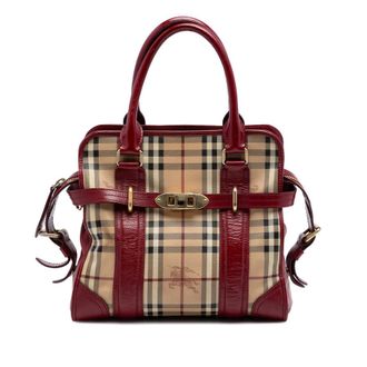 Burberry Pre-owned Burberry Haymarket Check Coated Canvas Minford Portrait Satchel Ladies E5SVC8MMU790W0AJ