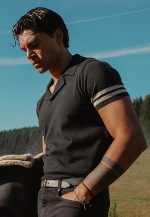 Siksilk Hombres Negro Torneo Revere Polo XXL