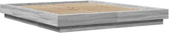 vidaXL Bed Frame without Mattress Grey Sonoma 160x200 cm Vidaxl