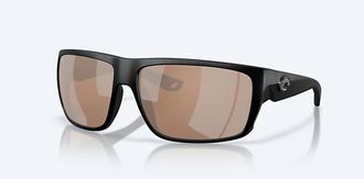 Costa Unisex Fly Line Polarized Sunglasses In Matte Black Copper Silver Mirror