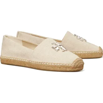 Tory Burch Eleanor Espadrille in New Cream /Silver at Nordstrom, Size 10.5