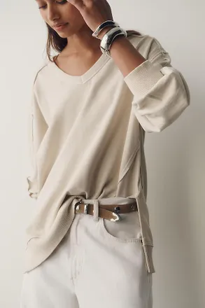 Pilcro Hudson 100% Cotton Oversized Popover Top