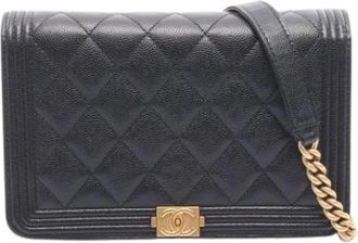 Chanel Pre-owned Vintage Cross Body Bag - Dames - Vintage Schoudertas - Zwart - ONE Size - Leer - Vintage