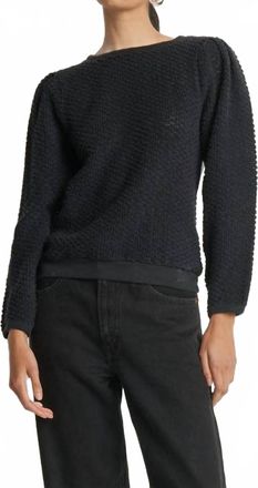 Nation Ltd Etta Lace Popover Top In Jet Black