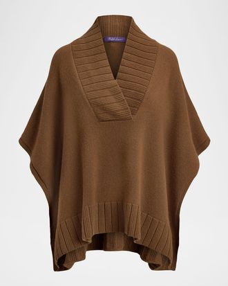 Ralph Lauren Collection Lofty Cashmere Jersey Cape Sweater