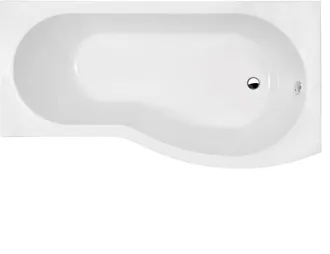 Balterley 1700 B shaped shower bath R/H in White