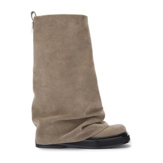 The Attico High Boots, female, Beige, 6 UK, Taupe Combat Boot Italian Crosta Style