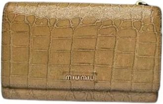 Miu Miu Pre-owned Vintage Wallet - Dames - Vintage Accessoires - Bruin - ONE Size - Leer - Vintage