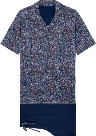 HOM Vineyard Short Pajama Set in Navy Print at Nordstrom, Size Xx-Large