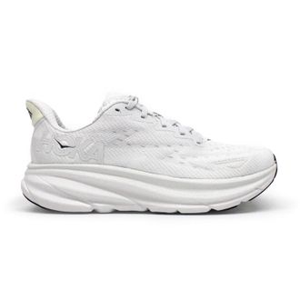 Hoka One One Hoka Clifton 9 Textile Womens Running Trainers - Cosmic Grey White - Size:UK 5.5