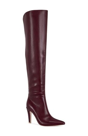 Azalea Wang Beaucoup Over the Knee Boot in Burgundy at Nordstrom, Size 8