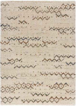 Atticgo Alfombra de pelo largo beige 135x190 cm