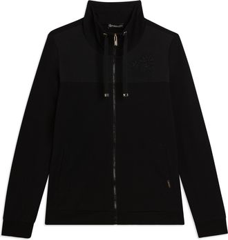 Freddy Felpa Zip con Collo Alto e Ricami Floreali