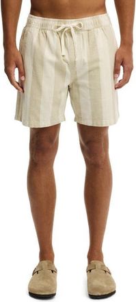 Cotton On Mens Easy Short in Stone Bold Stripe at Nordstrom, Size X-Small