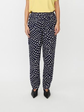 Masai MaPless Polka Dot Tapered Pants in Navy Blazer at Nordstrom, Size Xx-Large