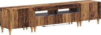 vidaXL Conjunto De 3 Muebles Para Tv Con Led Madera Envejecida Vidaxl