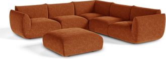 Sia Home Sof&aacute; panor&aacute;mico modular de terciopelo chenilla