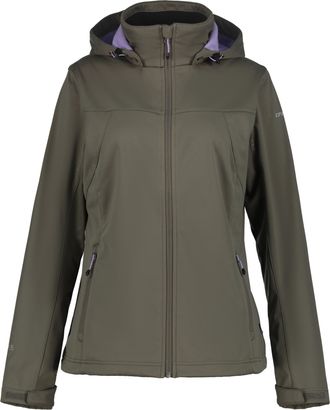 Icepeak Softshelljacke ICEPEAK BOISE, Damen, Gr. 36, grau, Obermaterial: 100% Polyester, Jacken Softshelljacke