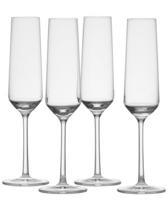 Zwiesel Glas Pure Tritan Set Of 4 Crystal Champagne Glasses