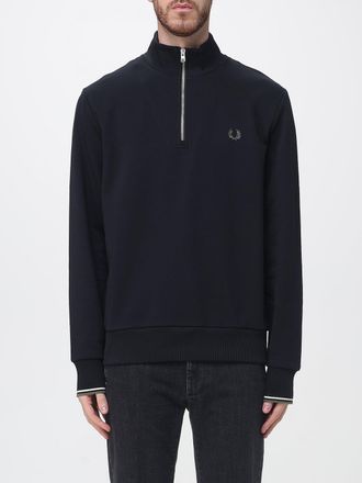 Fred Perry High Neck Half-Zip Cotton Sweatshirt