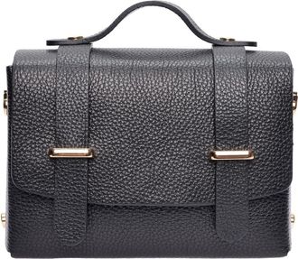 Luisa Vannini Zwart Rundleer Tas