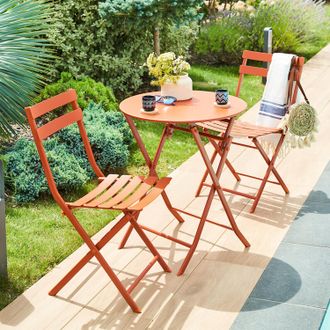 Hesperide Tavolo da giardino tondo 60x71 cm Greensboro rosso ambra