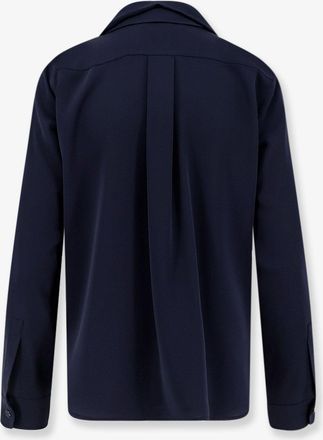 Max Mara Womens Silk Shirt Colmo Blue