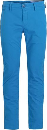 Jacob Cohen Low Rise Slim Fit Chinos - Heren - Chinos - Blauw - W31 - Katoen - Broeken