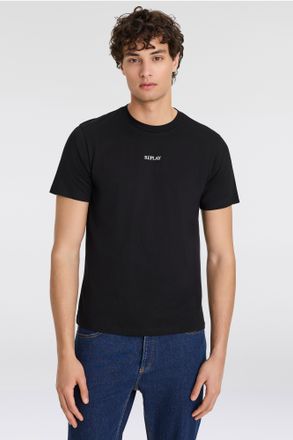 Replay T-Shirt REPLAY, Herren, Gr. XXL, schwarz, Jersey, Obermaterial: 100% Baumwolle, regular fit normal, Rundhals, Shirts T-Shirt