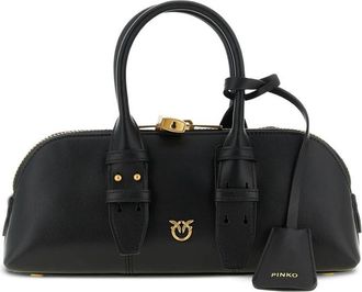 Pinko Small Escape Love Birds Leather Shoulder Bag