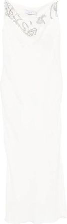 Iro Embellished Spaghetti-Strap Midi Dress - Dames - Casual kleedjes - Wit - S - Kleedjes