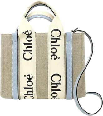 Chlo&eacute; Tweedehands Canvas handtassen - Dames - Vintage Handtas - Beige - ONE Size - Vintage