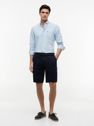 Tommy Hilfiger Mens Relaxed Fit Garment-Dyed Cargo Short - Navy - 30
