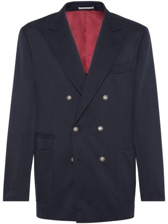 Brunello Cucinelli Blazer doppiopetto - Blu