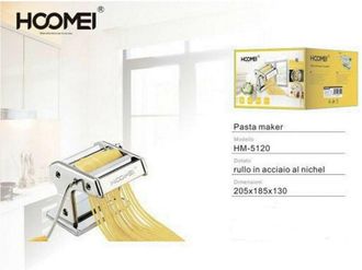 Trade Shop Trade Shop - Pasta Maker Macchina Pasta Fresca 9 Posizioni Acciaio Hoomei Hm-5120 Casa Cucina