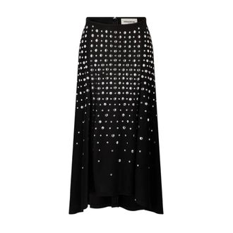 Sonia Rykiel Minigonna a righe con strass - - Skirts - Donna - Nero - M