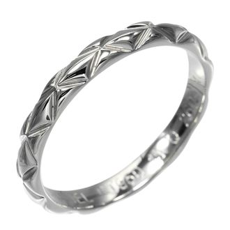 Chanel Platinum 950 Band Ring (Pre-Owned)