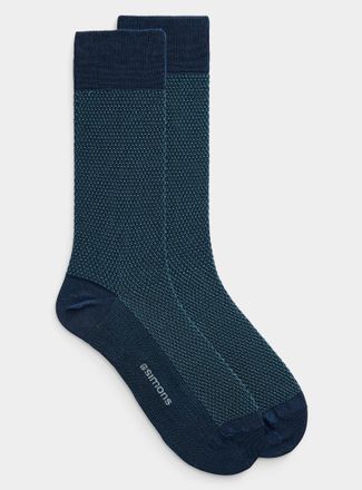 Le 31 Mens Embossed knit dress socks