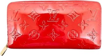 Louis Vuitton Pre-owned Wallets, female, Red, Size: ONE SIZE Pre-owned Zippy Wallet Monogram Vernis Long Wallet