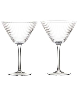 Anton Studio Designs Set Of 2 Empire Clear Cocktail Glasses