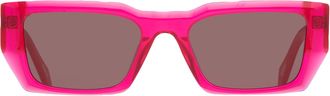 Just Cavalli Grey Square Unisex Sunglasses SJC090V 0ATE 55