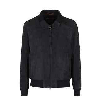 STEWART Suede Archie Goat Jas - Heren - Leren en Su&egrave;de Jassen - Blauw - 2XL - Leer - Jassen
