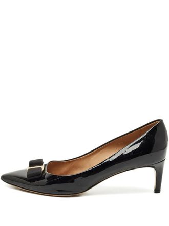 Ferragamo Viva leren pumps - Zwart